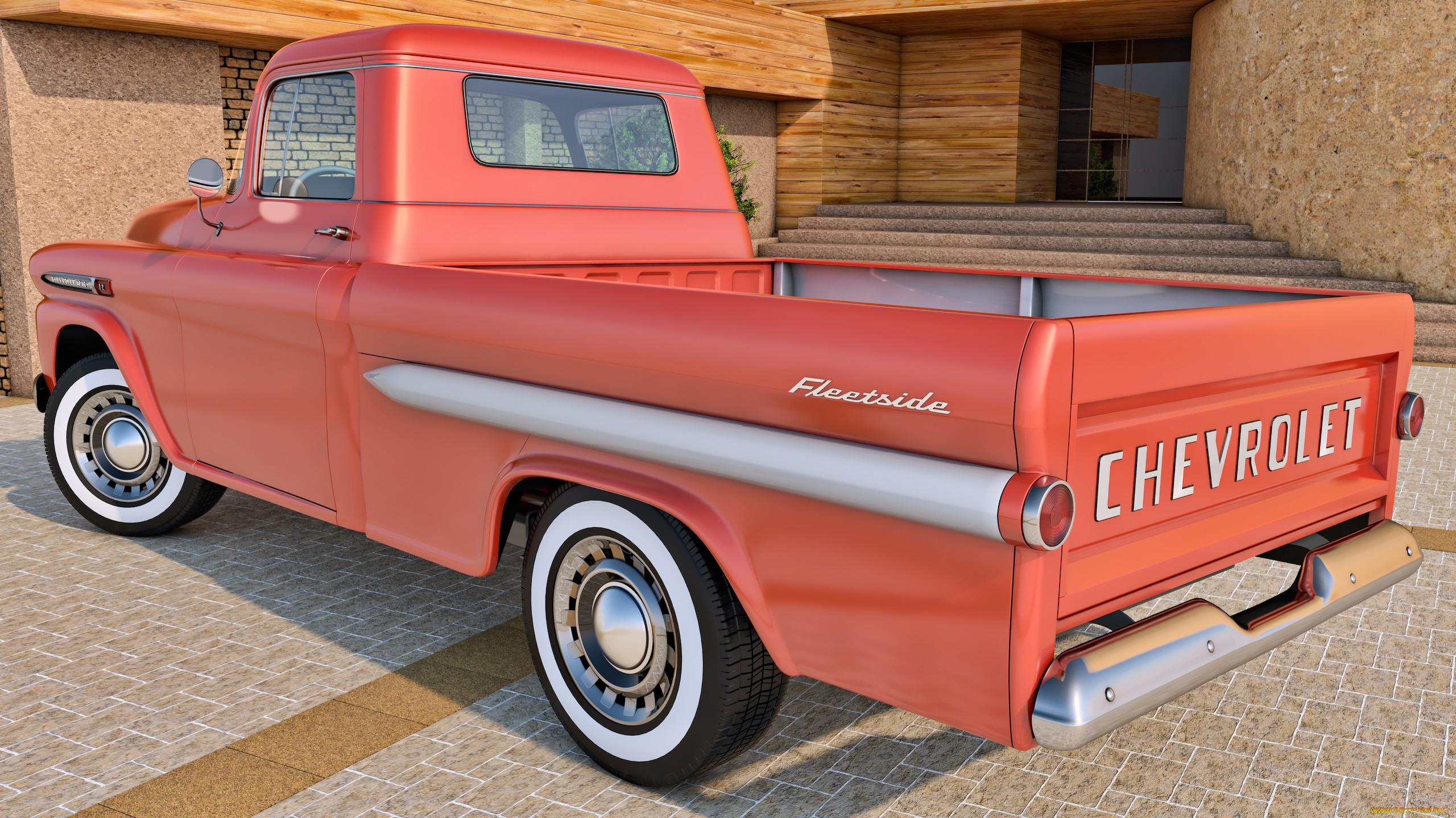 , 3, apache, pickup, chevrolet, 1958